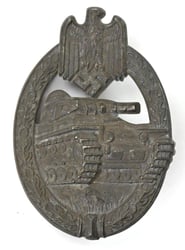 German Panzer Assault Badge in Bronze ''HA''