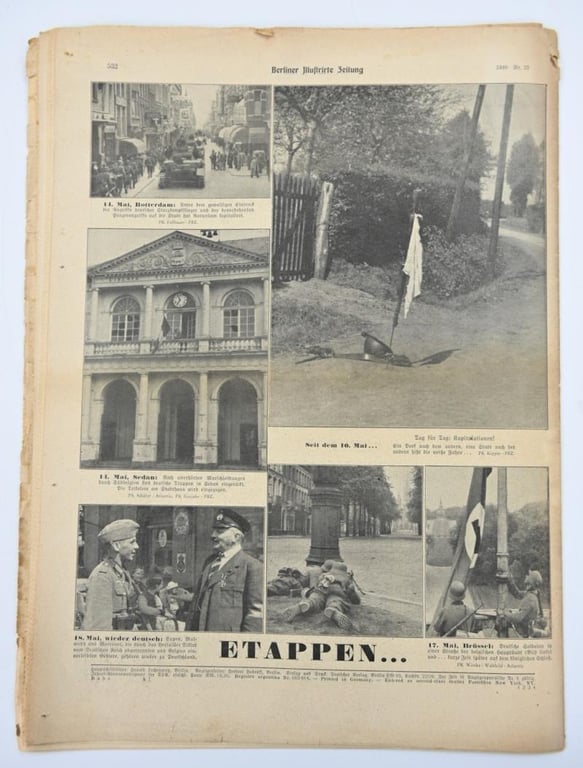 German Berliner Illustrierte Zeitung Newspaper May 1940