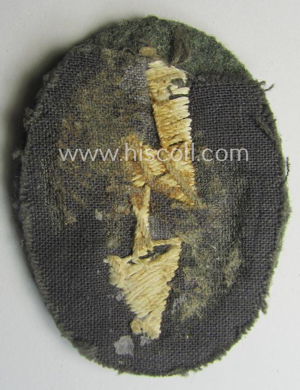 WH (Heeres) trade- and/or special-career insignia ie. hand-embroidered signal-blitz: 'Infanterie-Trpn.'