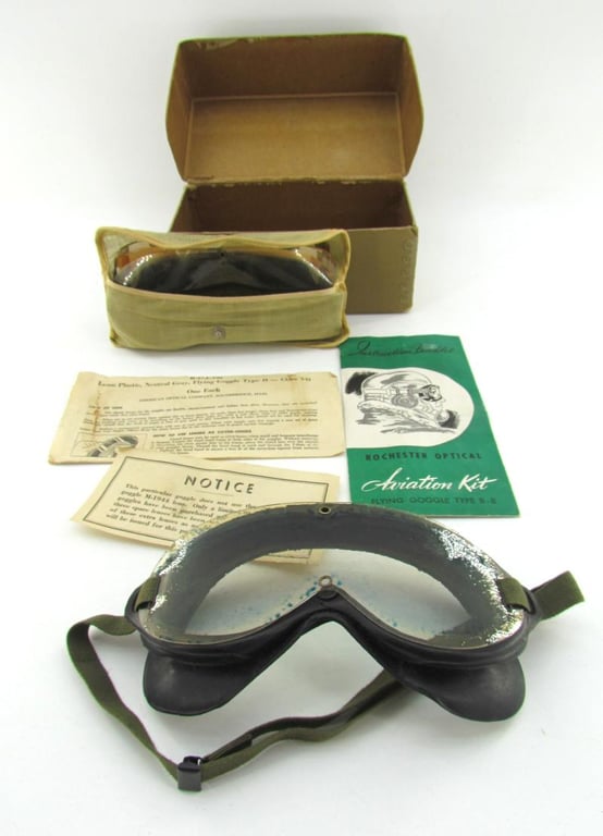 US WWII Polaroid Flying Goggles Type B-8