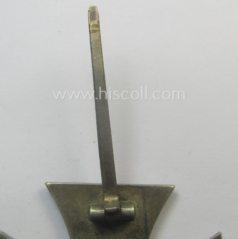 Early-period, 'Eisernes Kreuz 1. Klasse' (ie. Iron Cross 1st class) being an early-pattern (and non-maker-marked) example by the: 'Wilh. Deumer'-company that comes as issued and recently found