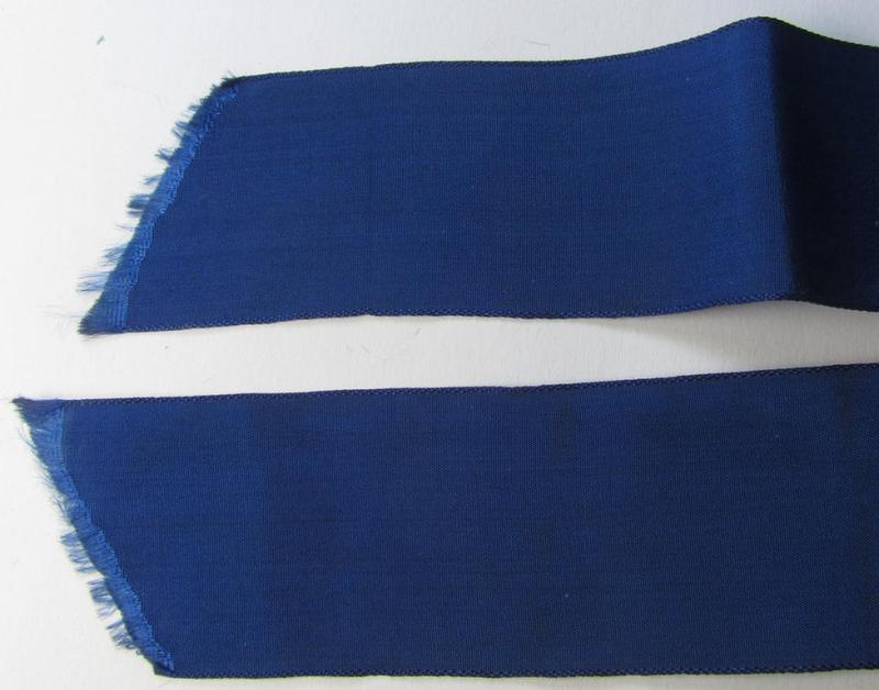 Superb - and with certainty very rarely encountered! - Marine-HJ (ie. 'Marine-Hitlerjugend') cap-tally (ie. 'Mützenband') entitled: 'M.H.J. Krefeld' (being a full-length example that comes in an overall nice condition)