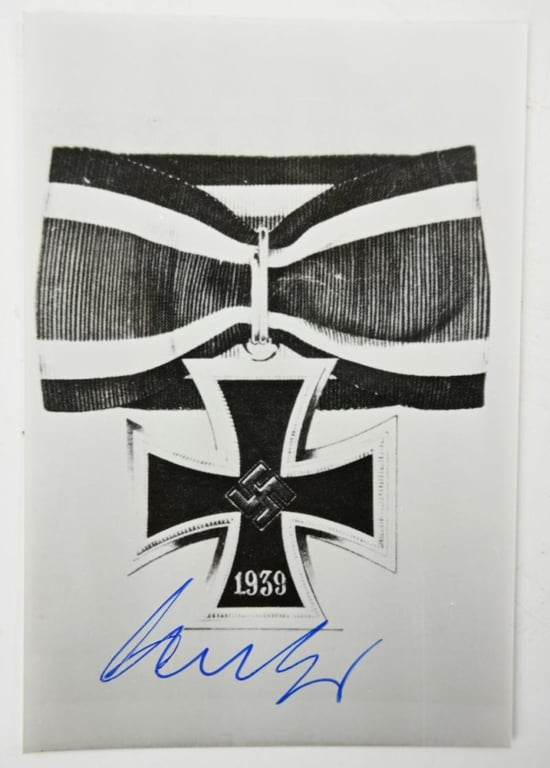 Signature of Wehrmacht Heer KC Recipient 'Wolfram Kertz'
