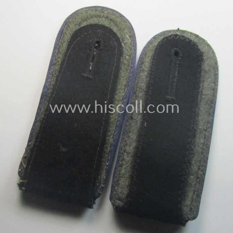 Pair of - minimally mismatched - Waffen-SS NCO-type shoulderstraps: 'SS-Oberscharführer' who served within the: 'Waffen-SS Sanitäts-Trpn.'