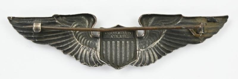USAAF WW2 Australian Made Sterling Pilot Wing 'Angus & Coote'