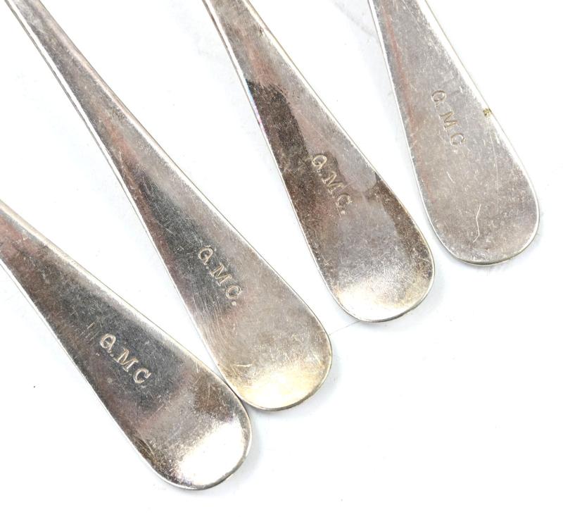 US WW1 Army Officer Q.M.C. Mess Spoon Set