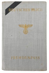 German Third Reich Foreigner Pass
