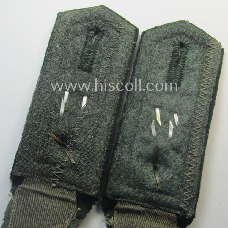Pair of WH (Heeres), 'cyphered' so-called: 'M36'-pattern and/or pointed-styled (ie. generic-styled!) NCO-type shoulderstraps: 'Feldwebel des Infanterie-Rgts. 79'