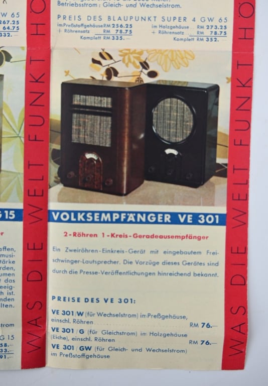 German WW2 Radio Advertising Flyer 'Blaupunkt'