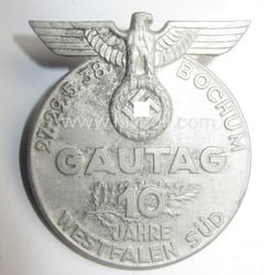 Commemorative- and/or aluminium-based-, silver-coloured, N.S.D.A.P.-related 'tinnie', being a...