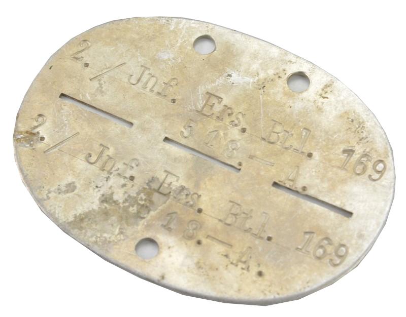 German WH Dog-Tag '2./Inf.Ers.Btl.169'