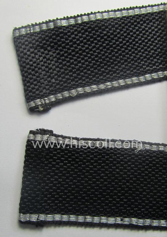 Stunning, Waffen-SS officers-type, 1939/40-pattern cuff-title (ie. 'Ärmelstreifen') as executed in flat-wire 'BeVo'-weave-pattern (in Gothic-styled script!) for an officer who served within the: SS-Rgt. 'Deutschland' (2. SS-Pz-Div. "Das Reich...