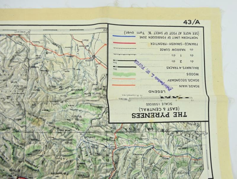 USAAF WW2 Pilot Escape Map 43A/B