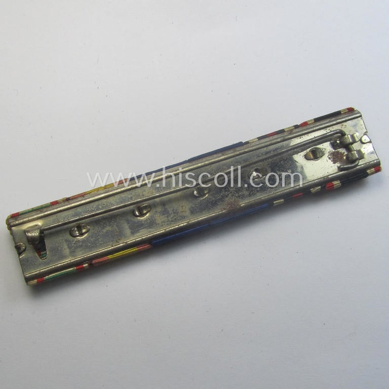 6-pieced, WWI- (ie. WWII-) period ribbon-bar (ie. 'Feld- o. Bandspange') showing resp. a: 'KvK II.Kl. m. S., a WWI-period: 'FKK m. S.', two WH (Heeres) 'DA' and a Spanish Civil-War and Austrian commemorative-medal