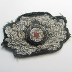WH (Heeres) officers'-type, (entirely) hand-embroidered cap-cocarde (ie: 'Kokarde...