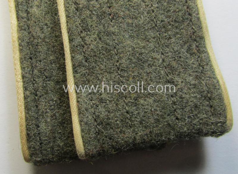 Superb - and fully matching! - pair of later-war-period, so-called: 'M44'-pattern, 'simplified' WH (Heeres) EM-type shoulderstraps as piped in the white-coloured branchcolour as was intended for usage by a: 'Soldat der Infanterie-Truppen'