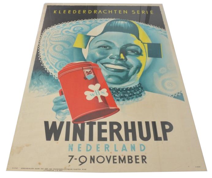 German Dutch 'Winterhulp' Poster 1944