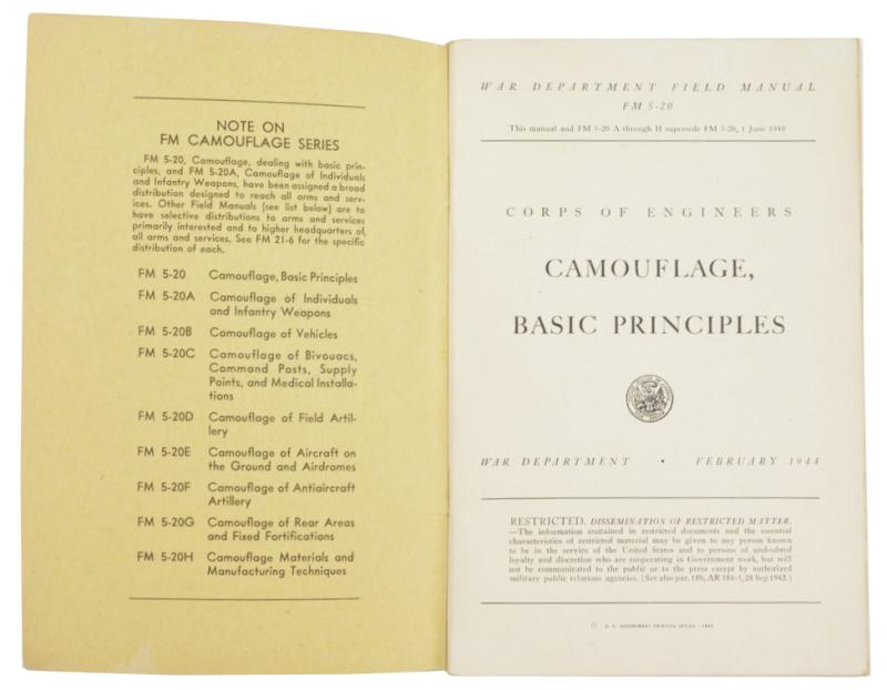 US WW2 Field Manual Basic Camouflage