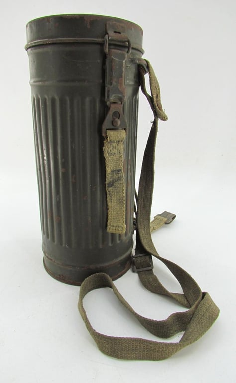 Wehrmacht Gasmask Cannister With Straps