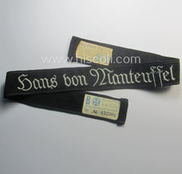 Superb, SA- (ie. 'Sturmabteilungen') honorary-cuff-title (ie. 'Ärmelstreifen') entitled:...