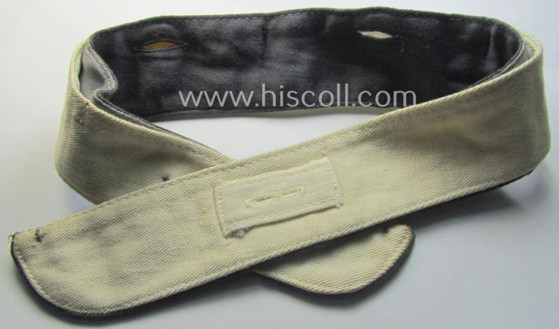 WH (Luftwaffe) bluish-coloured- and/or 'standard-issue'-pattern so-called: 'Kragenbinde' (or: uniform inner-collar) being a regular-issued (and non-maker-marked) example that comes in a hardly used- nor worn, condition