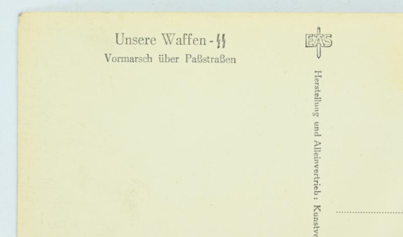 German Waffen-SS Kriegsberichter Postcard 'Unsere Waffen-SS'