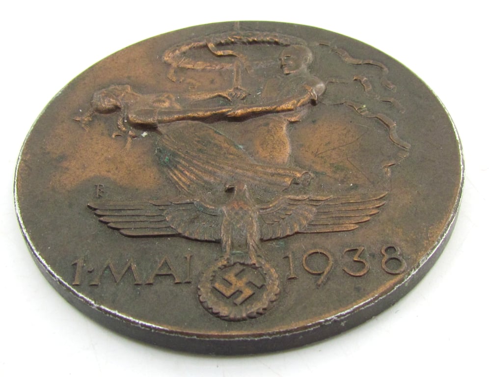 Large Bronze Table Medal – “Tag der Arbeit” 1 May 1938 – Deschler München