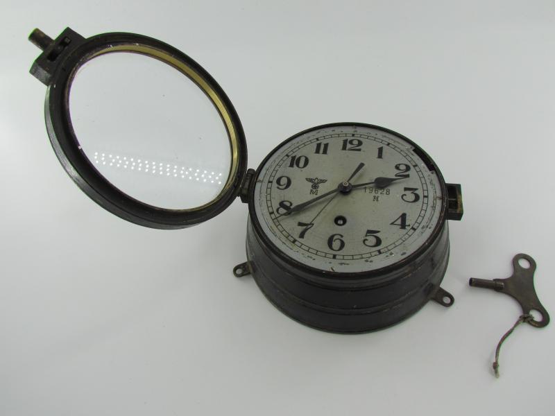 Kriegsmarine ships clock by Kieninger & Obergfell