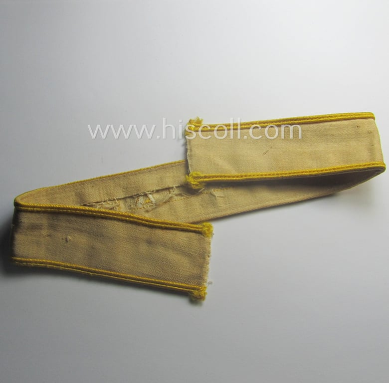 Truly worn WH cuff-title (ie. 'Ärmelstreifen') entitled: 'Kreta' (being an example that bears a printed 'RbN.'-numeral!) and that comes in a surely issued and/or carefully tunic-removed, condition