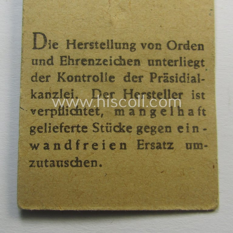 Neat - and only 9 mm. sized! - miniature-lapel-pin depicting a: 'Panzerkampfabzeichen in Bronze' (or: bronze-class panzer-assault-badge ie. PAB) being a non-maker-marked example that comes mounted onto its period 'LDO'-card