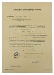 German Third Reich Volksstrum Letter