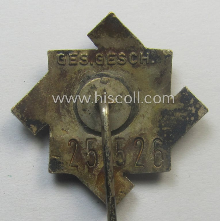 'TeNo' (ie. 'Technische Nothilfe') so-called: 'Zivilabzeichen' (being a neatly enamelled example that is individually numbered on its back with the unique bearers'-number: '25526')