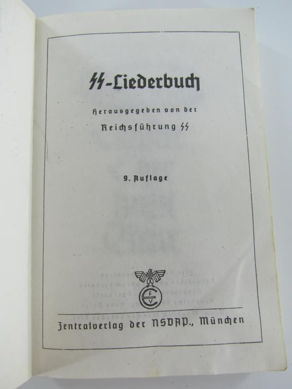 Book : SS-Liederbuch 9th edition ( Reprint)