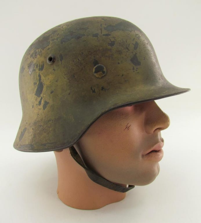 M35 Luftwaffe double decal ‘Normandy’ camouflage helmet SE64