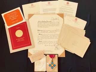 RARE NAMED EIIR CBE GROUPING WITH PHOTOGRAPHS TO...