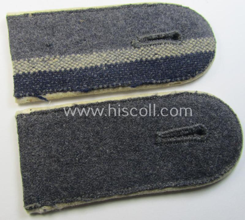 Pair of WH (Luftwaffe) white-piped-, so-called: 'Hermann Göring'-division, enlisted-mens'-type shoulderstraps as was intended for usage by a: 'Soldat der 'Hermann Göring Division'