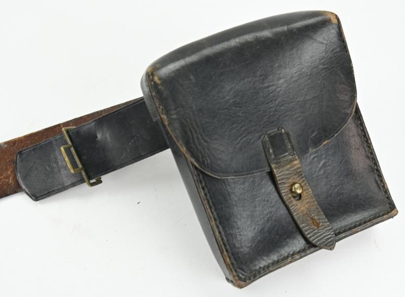 German Third Reich State Police belt & Beltbuckle with mapcase
