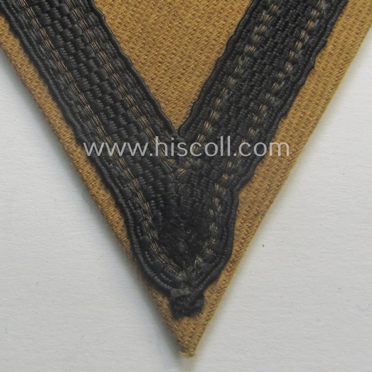 Attractive - and actually scarcely encountered! - piece of (I deem) SA- (ie. 'Sturmabteilungen') related arm-insignia, being a so-called: 'Ehrenwinkel für Altgediente Kämpfer o. Angehörigen der SA' (ie. honor-chevron for old campaigners)