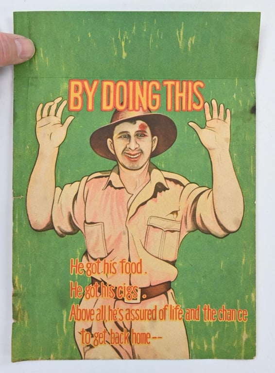 Japanese WW2 Propaganda Leaflet "That guy was Smart'