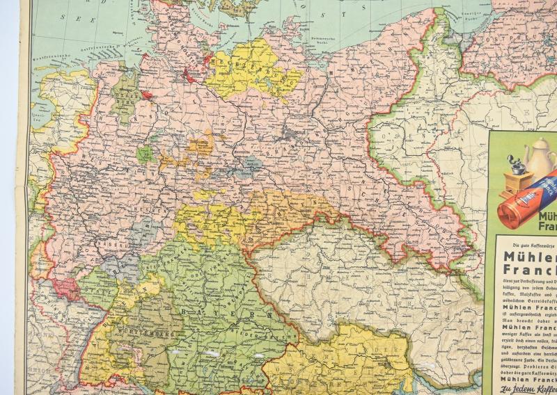 German Third Reich Era Mapcard 'Deutschland'