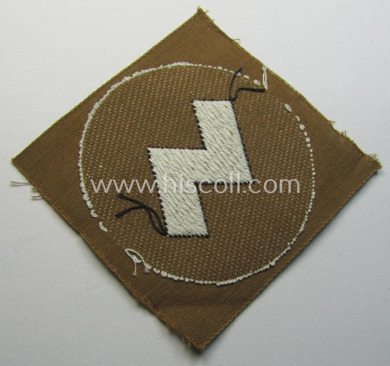 Superb, DJ (ie. 'Deutsches Jungvolk') arm-badge as was specifically intended for usage by a member who served within the: 'Oberbann 6' (ie. 'NPEA'- ie. 'NAPOLA'-institutes) being a 'virtually mint- ie. unissued' example