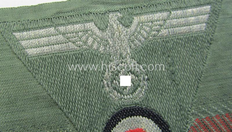 Attractive - and virtually mint! - WH (Heeres) officers'-type: 'M41/M43-pattern'-cap-eagle/cocarde (cap-trapezoid or: 'Mützentrapez') as was intended for usage on the: 'M-41 o. 43'-model, officers'-type field-caps (ie. 'Einheitsfeldmützen')