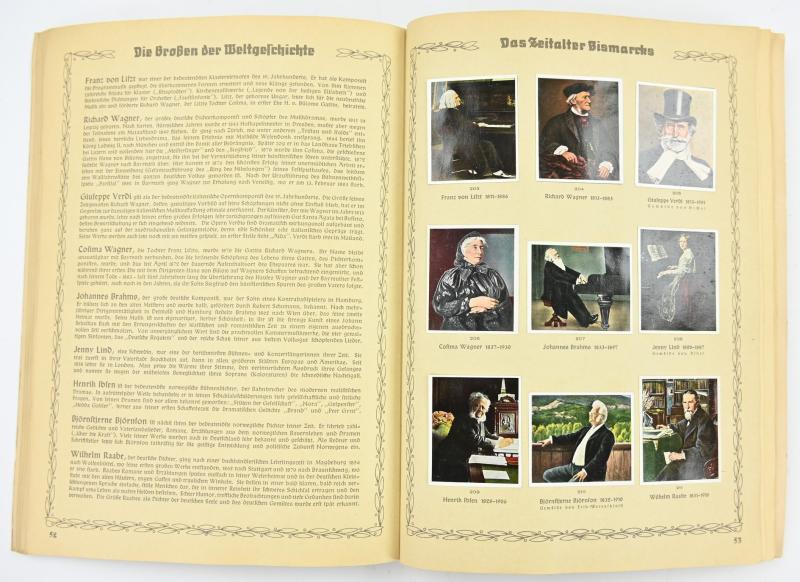 German Third Reich Era Cigaretalbum 'Die Großen der Weltgeschichte'