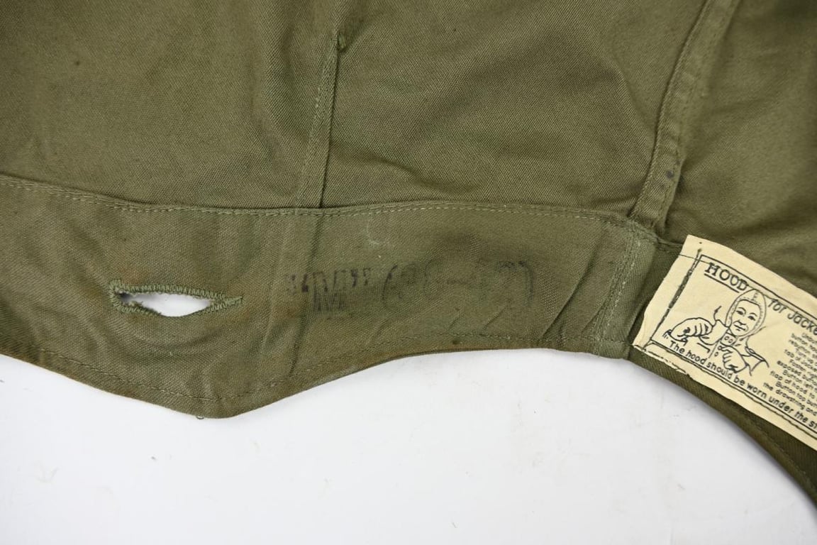 US WW2 M43 M-1943 Combat Jacket Hood