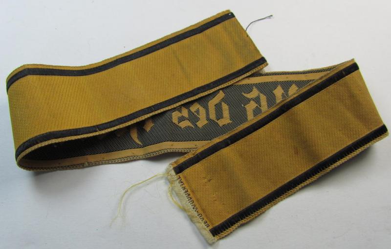 Truly worn - and actually scarcely encountered! - WH (Heeres) female-related cuff-title (ie. 'Ärmelstreifen') entitled: 'NH des Heeres' as was worn by the various (female) army 'Nachrichtenhelferinnen'