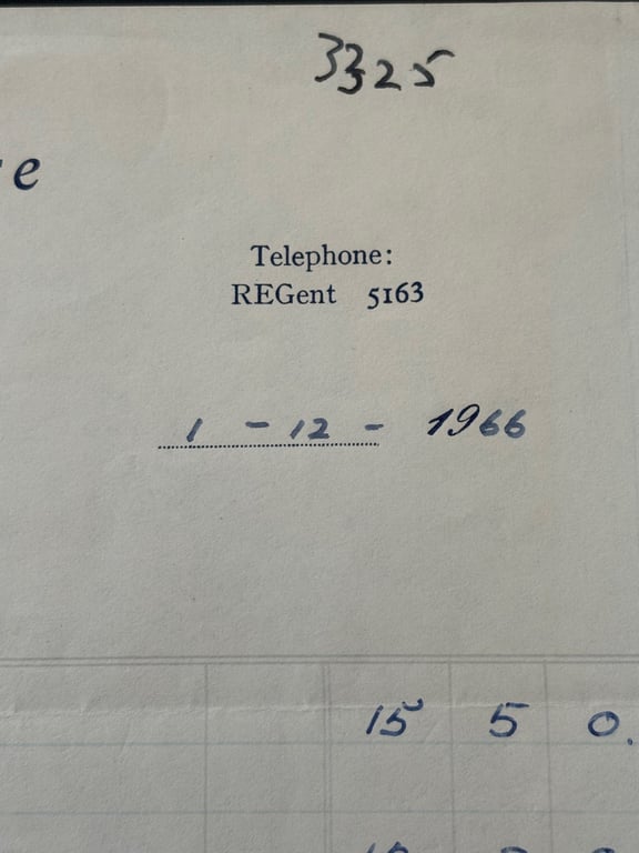 VERY RARE JOHN LENNON (BEATLES) HAND SIGNED RECEIPT DECEMBER 1st  1966.