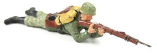 German Elastolin Toy figure 'Laying Infantry Man'