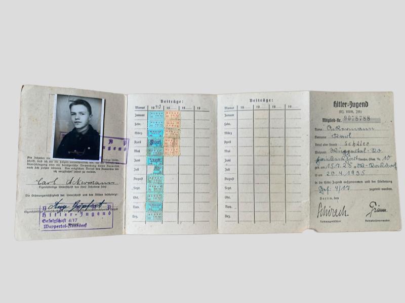 Hitler Youth Membership Card