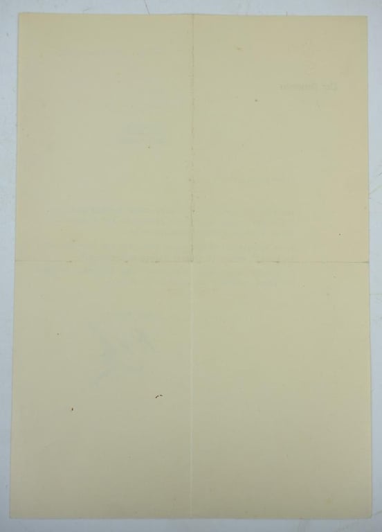 German NSDAP Letter Fallen Soldier