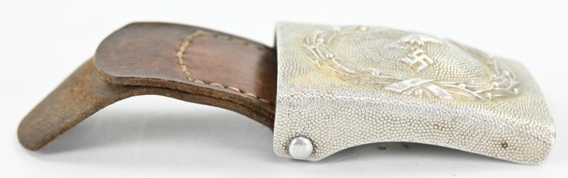 German LW Beltbuckle with Leather Tab 'GB' 1940